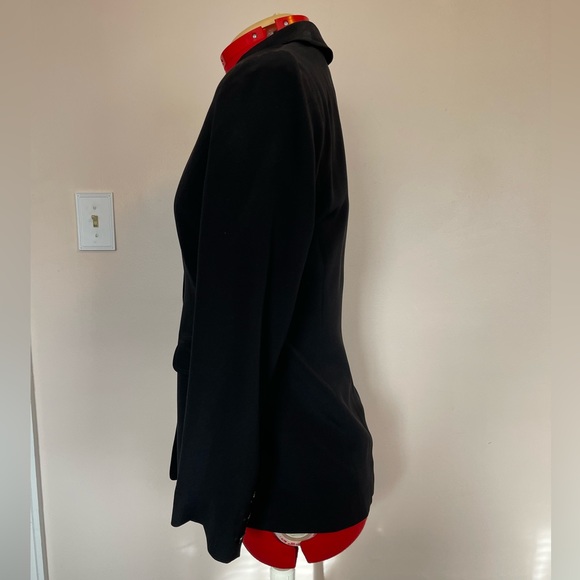 Due per Due Black Silk Blazer - Picture 2 of 4